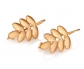 Vintage Design 24k Gold Earrings Side View